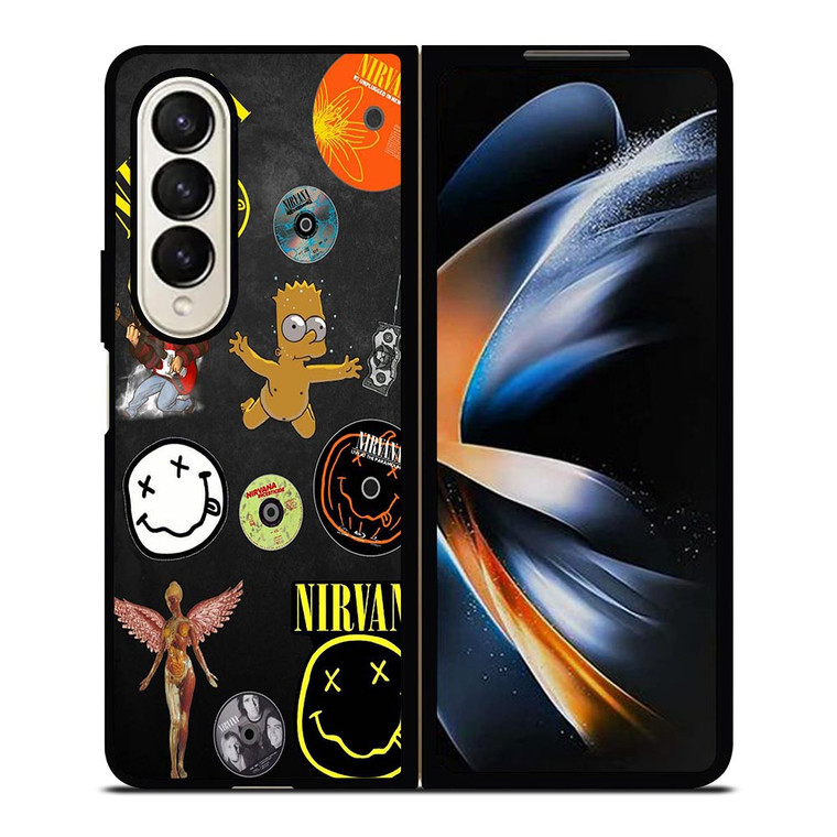 NIRVANA BAND COLLAGE Samsung Galaxy Z Fold 4 Case Cover NIRVANA BAND COLLAGE Samsung Galaxy Z Fold 4 Case Cover