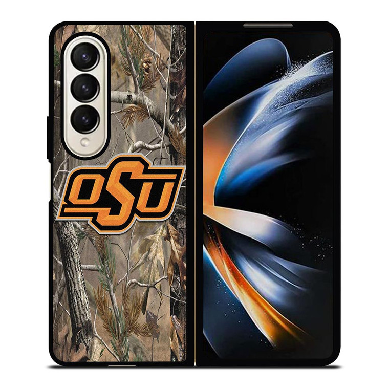 OKLAHOMA STATE UNIVERSITY CAMO LEAF Samsung Galaxy Z Fold 4 Case Cover OKLAHOMA STATE UNIVERSITY CAMO LEAF Samsung Galaxy Z Fold 4 Case Cover