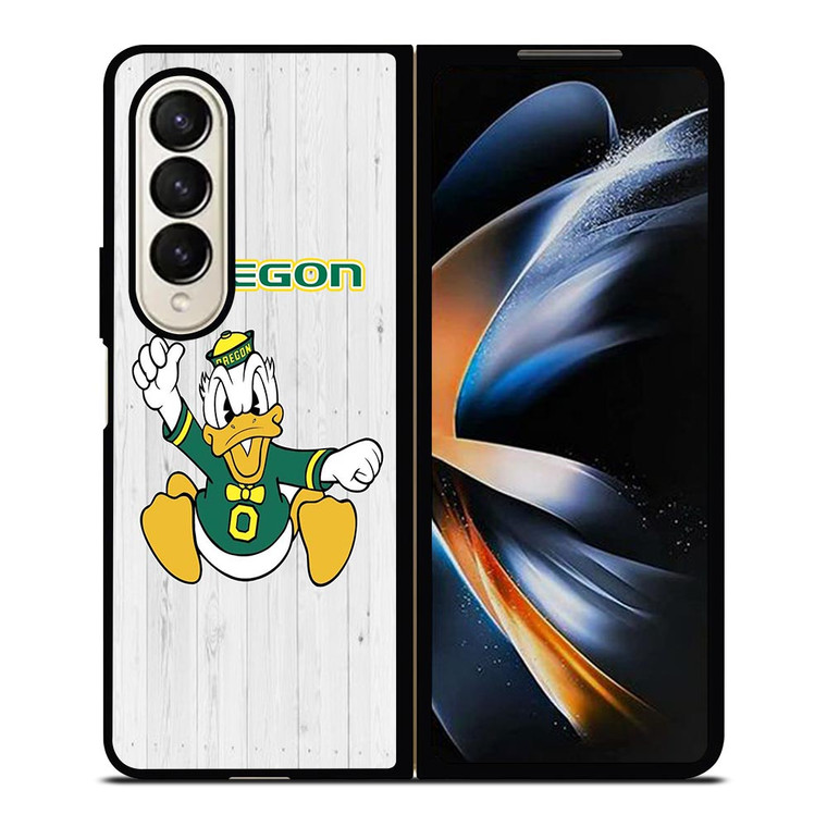 OREGON DUCKS WOODEN LOGO Samsung Galaxy Z Fold 4 Case Cover