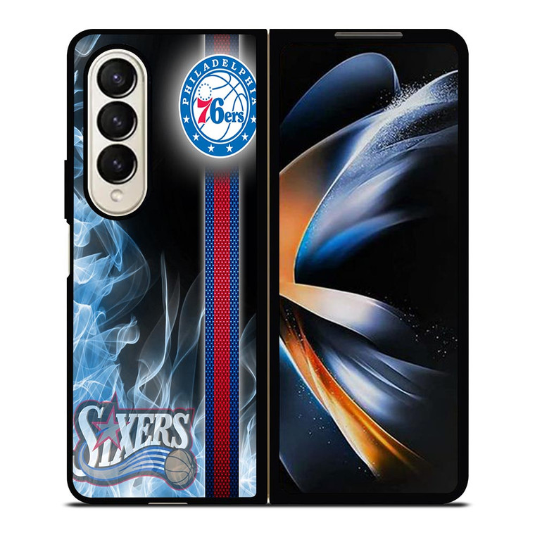 PHILADELPHIA 76ERS NBA FIRE Samsung Galaxy Z Fold 4 Case Cover PHILADELPHIA 76ERS NBA FIRE Samsung Galaxy Z Fold 4 Case Cover
