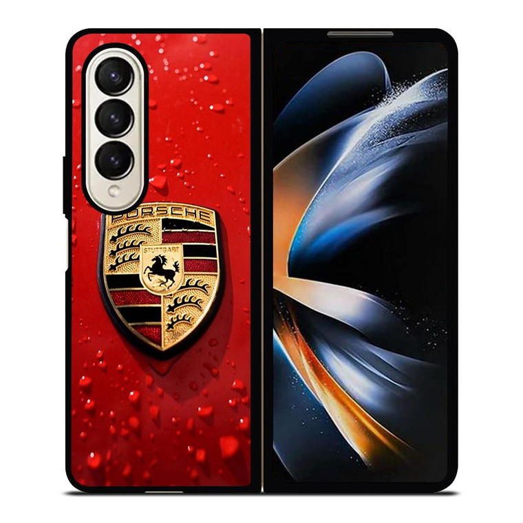 PORSCHE RED EMBLEM Samsung Galaxy Z Fold 4 Case Cover PORSCHE RED EMBLEM Samsung Galaxy Z Fold 4 Case Cover