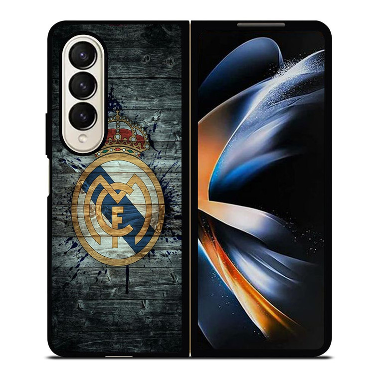 REAL MADRID WOODEN LOGO Samsung Galaxy Z Fold 4 Case Cover REAL MADRID WOODEN LOGO Samsung Galaxy Z Fold 4 Case Cover