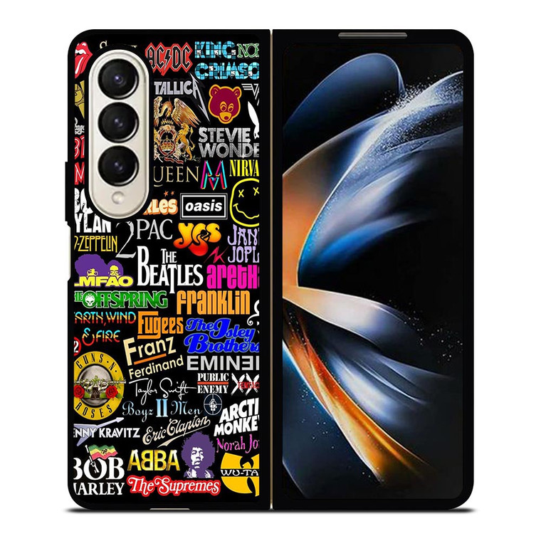 ROCK BAND COLLAGE Samsung Galaxy Z Fold 4 Case Cover ROCK BAND COLLAGE Samsung Galaxy Z Fold 4 Case Cover