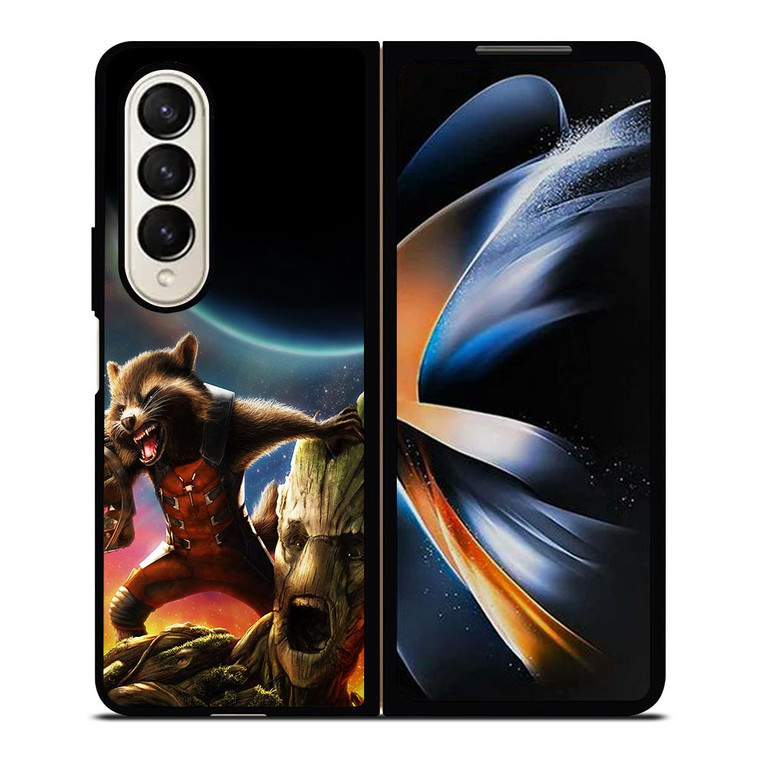 ROCKET RACCOON GROOT AVENGER Samsung Galaxy Z Fold 4 Case Cover ROCKET RACCOON GROOT AVENGER Samsung Galaxy Z Fold 4 Case Cover
