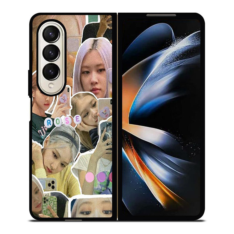 ROSE BLACKPINK AESTHETIC COLLAGE Samsung Galaxy Z Fold 4 Case Cover
