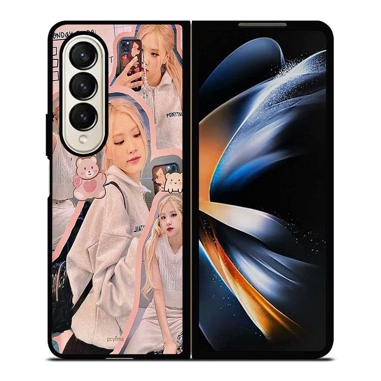 ROSE BLACKPINK CUTE COLLAGE Samsung Galaxy Z Fold 4 Case Cover