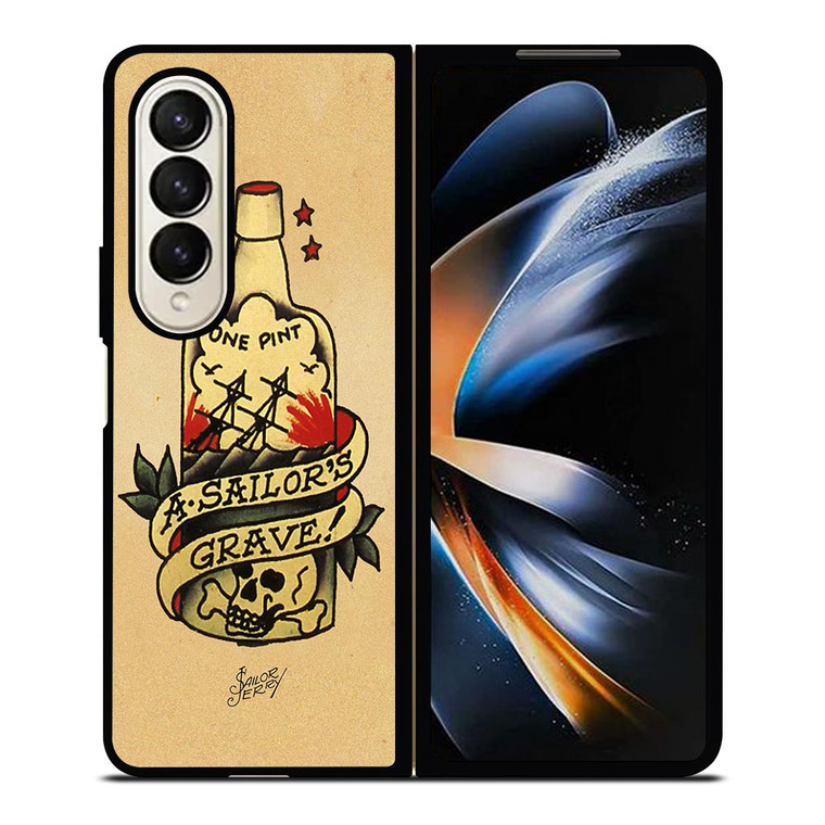 SAILOR JERRY GRAVE TATTOO Samsung Galaxy Z Fold 4 Case Cover SAILOR JERRY GRAVE TATTOO Samsung Galaxy Z Fold 4 Case Cover