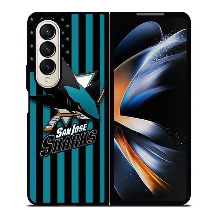 SAN JOSE SHARKS SYMBOL Samsung Galaxy Z Fold 4 Case Cover SAN JOSE SHARKS SYMBOL Samsung Galaxy Z Fold 4 Case Cover