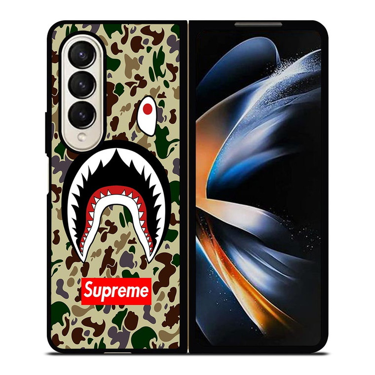 SHARK CAMO BATHING APE SUPREME Samsung Galaxy Z Fold 4 Case Cover SHARK CAMO BATHING APE SUPREME Samsung Galaxy Z Fold 4 Case Cover