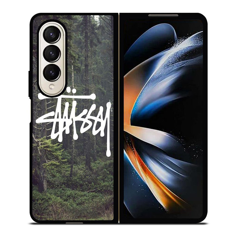 STUSSY SPOOKY FOREST LOGO Samsung Galaxy Z Fold 4 Case Cover