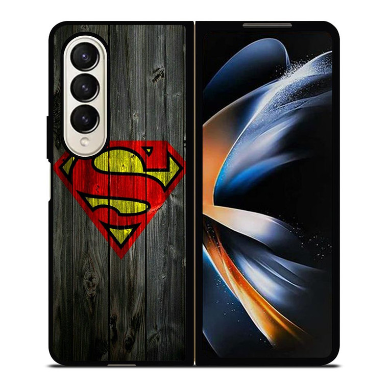 SUPERMAN WOODEN LOGO Samsung Galaxy Z Fold 4 Case Cover
