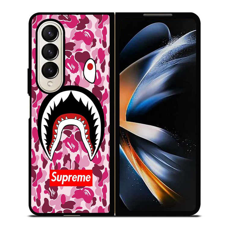 SUPREME BAPE CAMO SHARK Samsung Galaxy Z Fold 4 Case Cover SUPREME BAPE CAMO SHARK Samsung Galaxy Z Fold 4 Case Cover