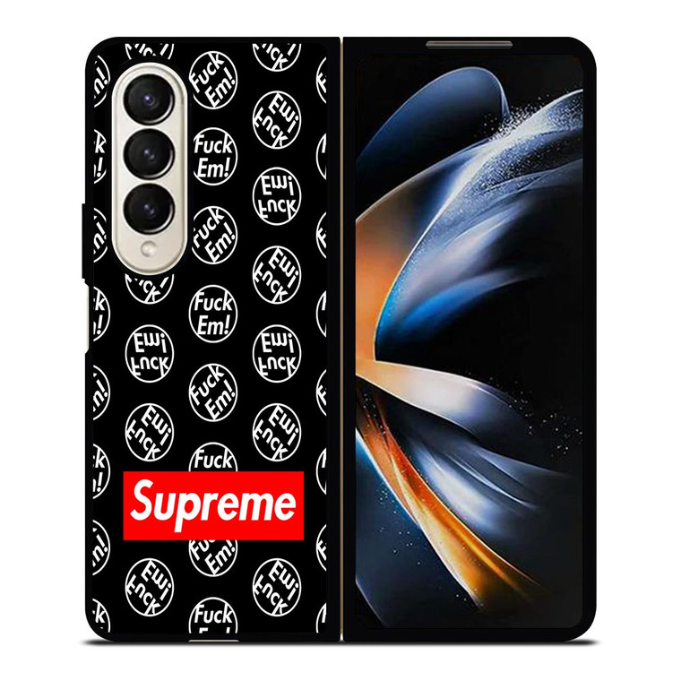 SUPREME FUCK EM Samsung Galaxy Z Fold 4 Case Cover SUPREME FUCK EM Samsung Galaxy Z Fold 4 Case Cover