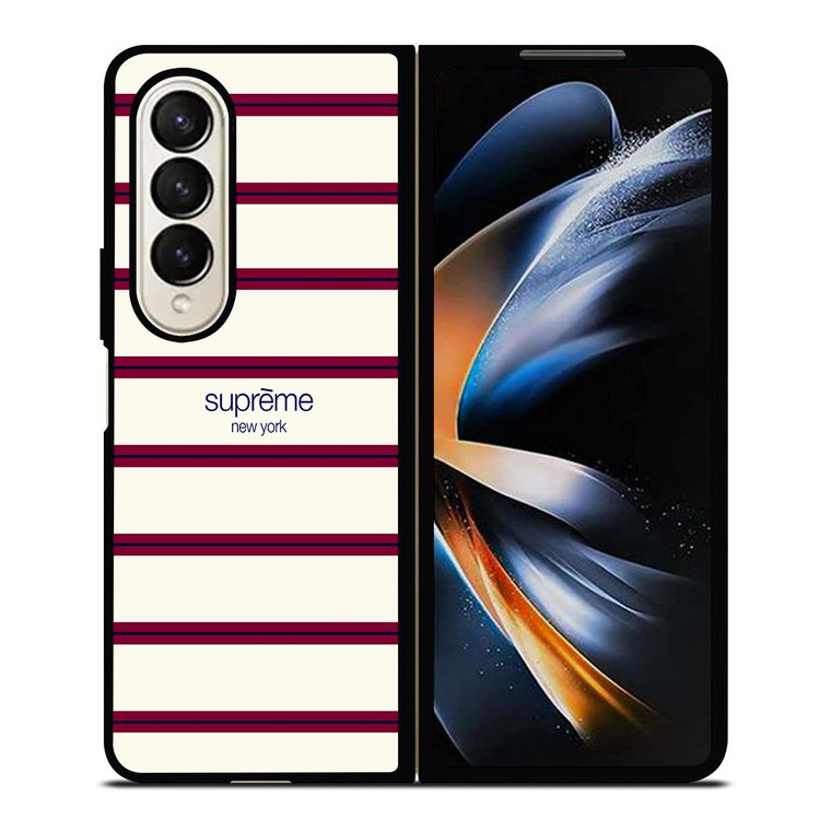 SUPREME NEW YORK RED STRIPE Samsung Galaxy Z Fold 4 Case Cover