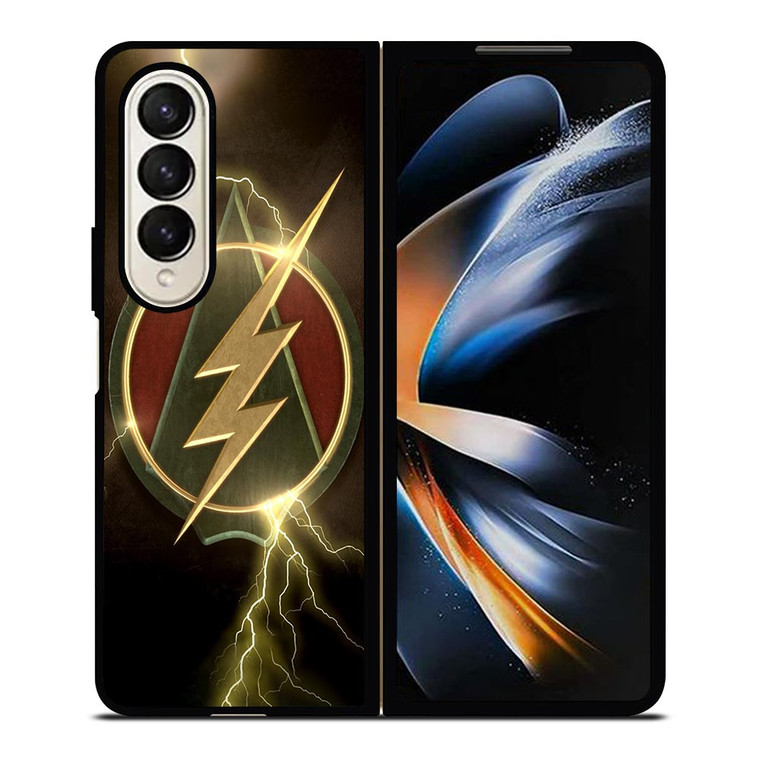 THE FLASH GREEN ARROW LOGO Samsung Galaxy Z Fold 4 Case Cover