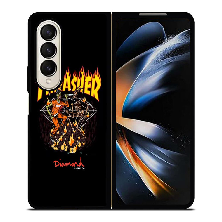 THRASHER DIAMOND SUPPLY CO  Samsung Galaxy Z Fold 4 Case Cover