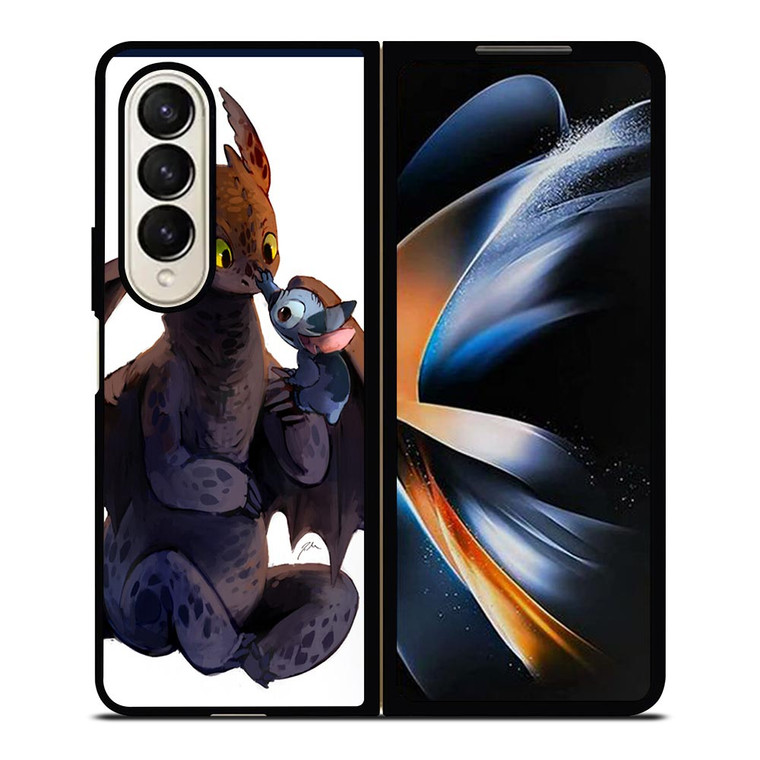 TOOTHLESS AND STITCH CARTOON 2 Samsung Galaxy Z Fold 4 Case Cover