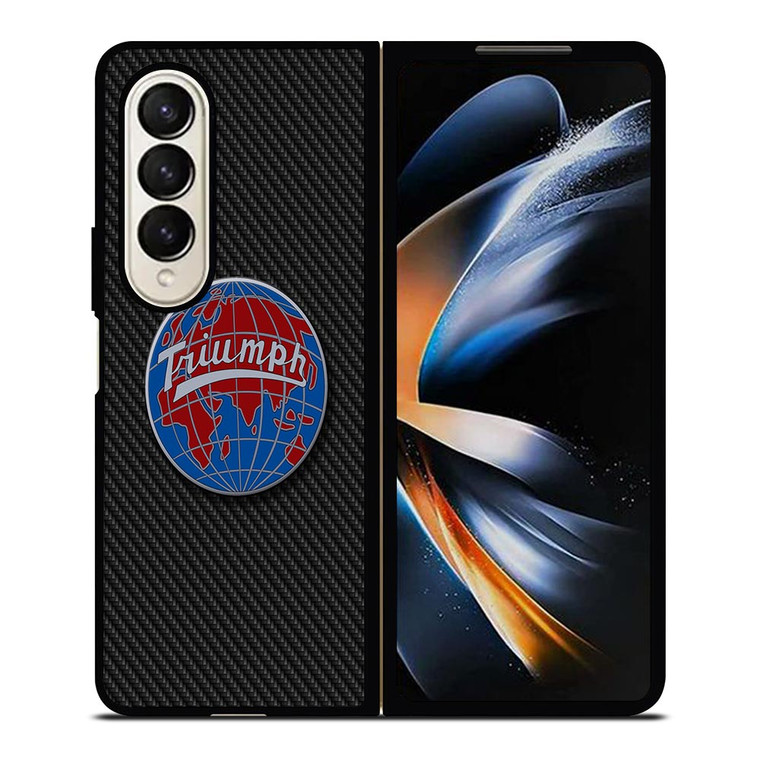 TRIUMPH WORLDWIDE LOGO CARBON Samsung Galaxy Z Fold 4 Case Cover