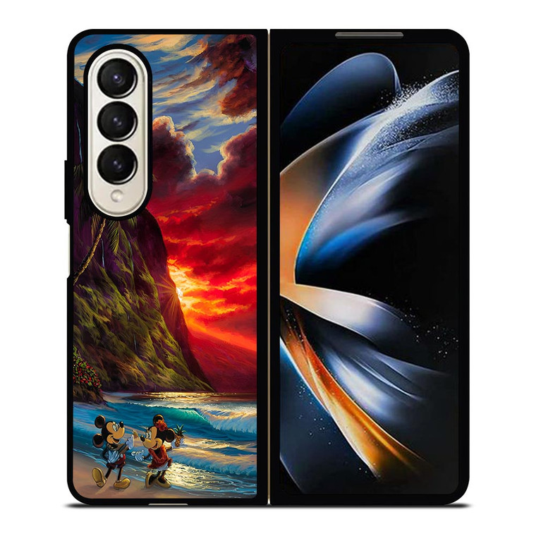 TROPICAL BEAUTIFUL MICKEY MINNIE Samsung Galaxy Z Fold 4 Case Cover