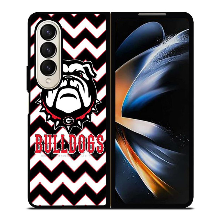 UGA GEORGIA BULLDOGS STRIPE LOGO Samsung Galaxy Z Fold 4 Case Cover