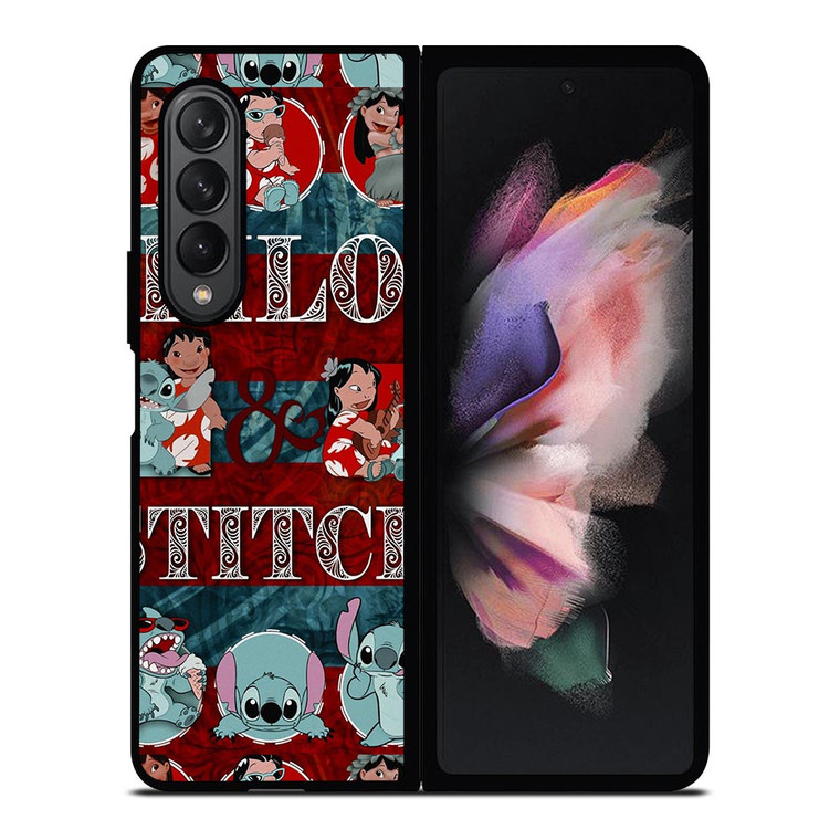 LILO AND STITCH ART COLLAGE Samsung Galaxy Z Fold 3 Case Cover