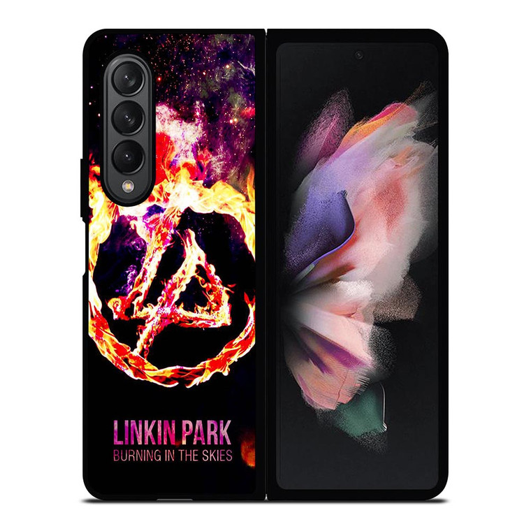 LINKIN PARK LOGO BURNING IN THE SKIES Samsung Galaxy Z Fold 3 Case Cover