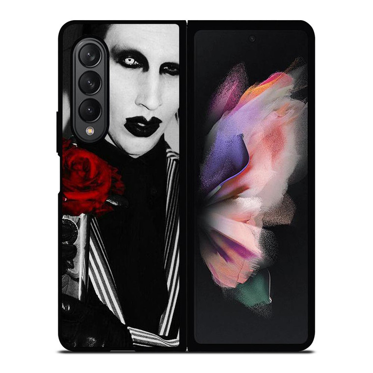 MARILYN MANSON GOTH FACE Samsung Galaxy Z Fold 3 Case Cover