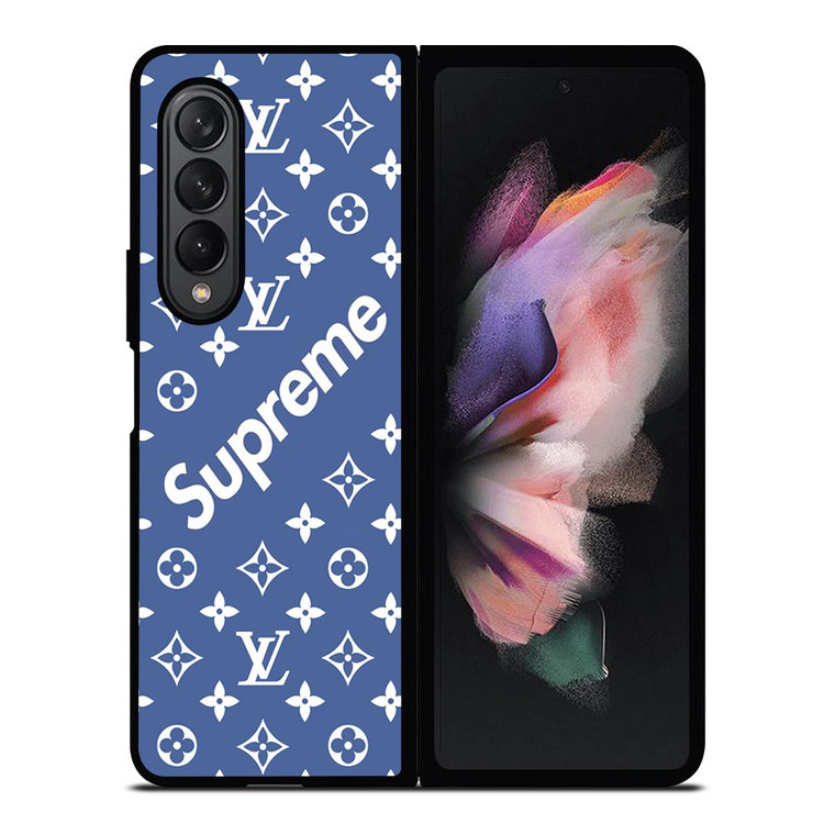 NEW SUPREME BLUE PATTERN Samsung Galaxy Z Fold 3 Case Cover NEW SUPREME BLUE PATTERN Samsung Galaxy Z Fold 3 Case Cover