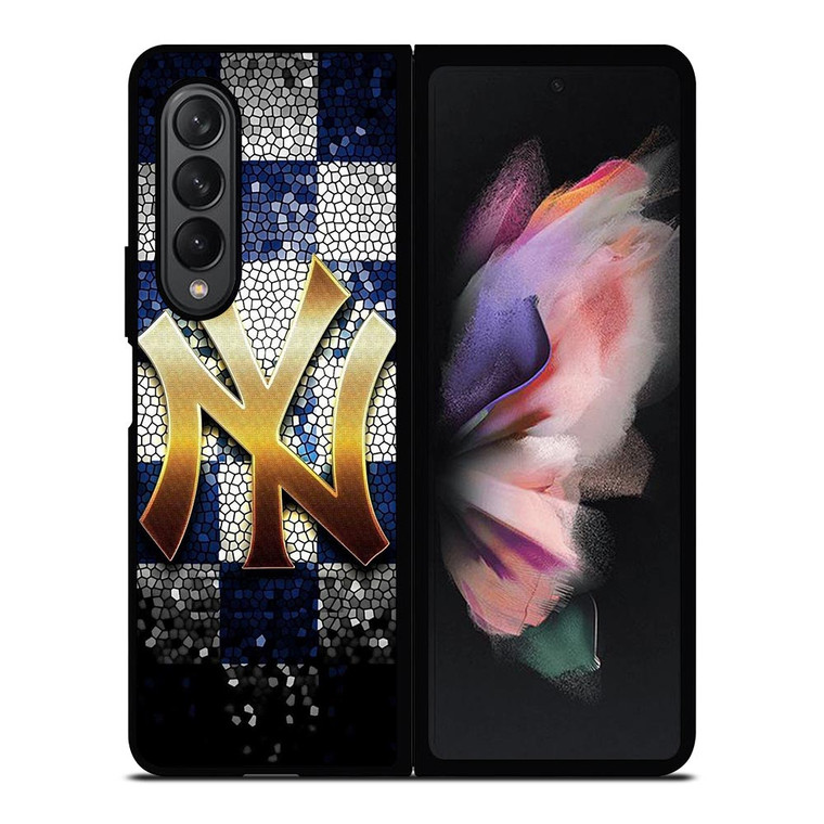 NEW YORK YANKEES GLASS ART Samsung Galaxy Z Fold 3 Case Cover