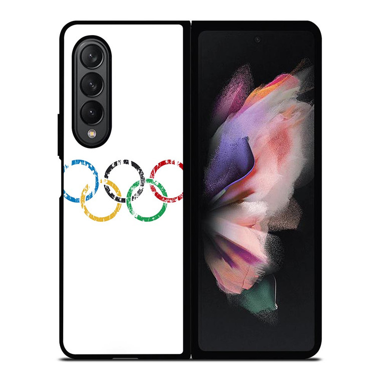 OLYMPIC RINGS LOGO BRUSHED Samsung Galaxy Z Fold 3 Case Cover