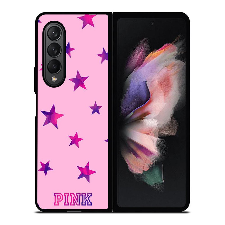 PINK VICTORIA SECRET STARS Samsung Galaxy Z Fold 3 Case Cover