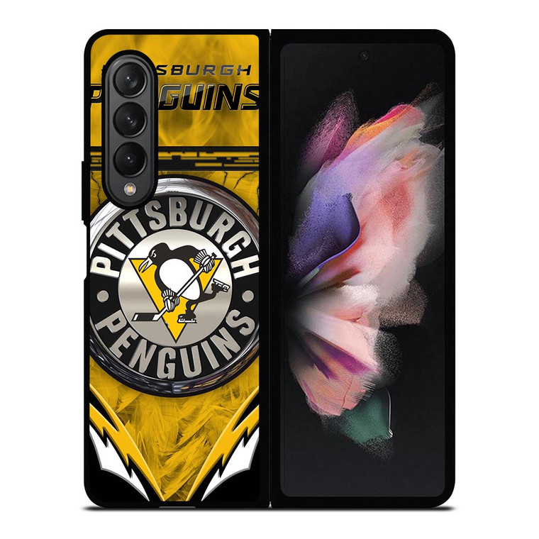 PITTSBURGH PENGUINS METAL NHL Samsung Galaxy Z Fold 3 Case Cover
