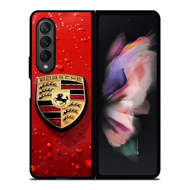 PORSCHE RED EMBLEM Samsung Galaxy Z Fold 3 Case Cover PORSCHE RED EMBLEM Samsung Galaxy Z Fold 3 Case Cover