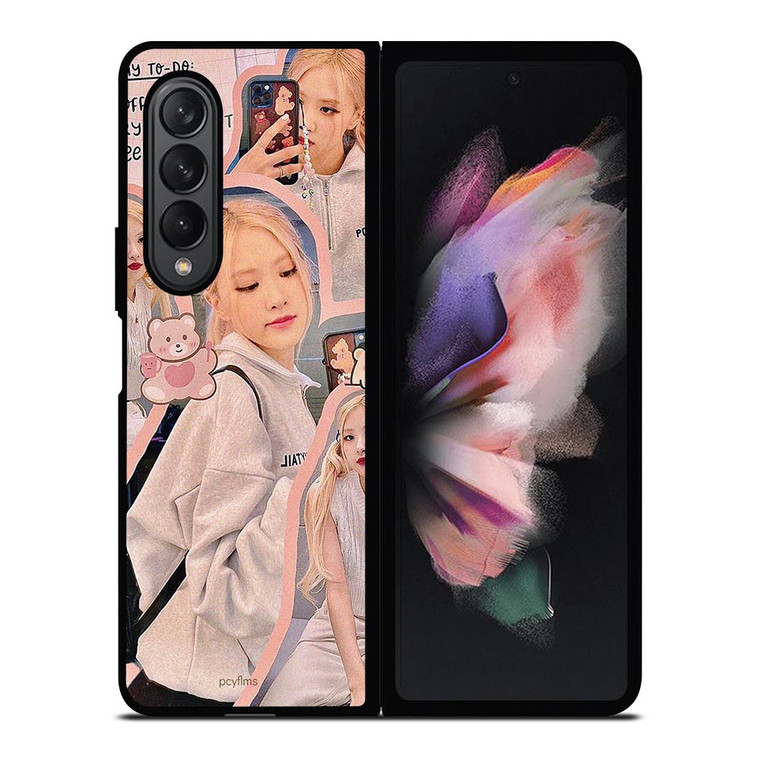 ROSE BLACKPINK CUTE COLLAGE Samsung Galaxy Z Fold 3 Case Cover