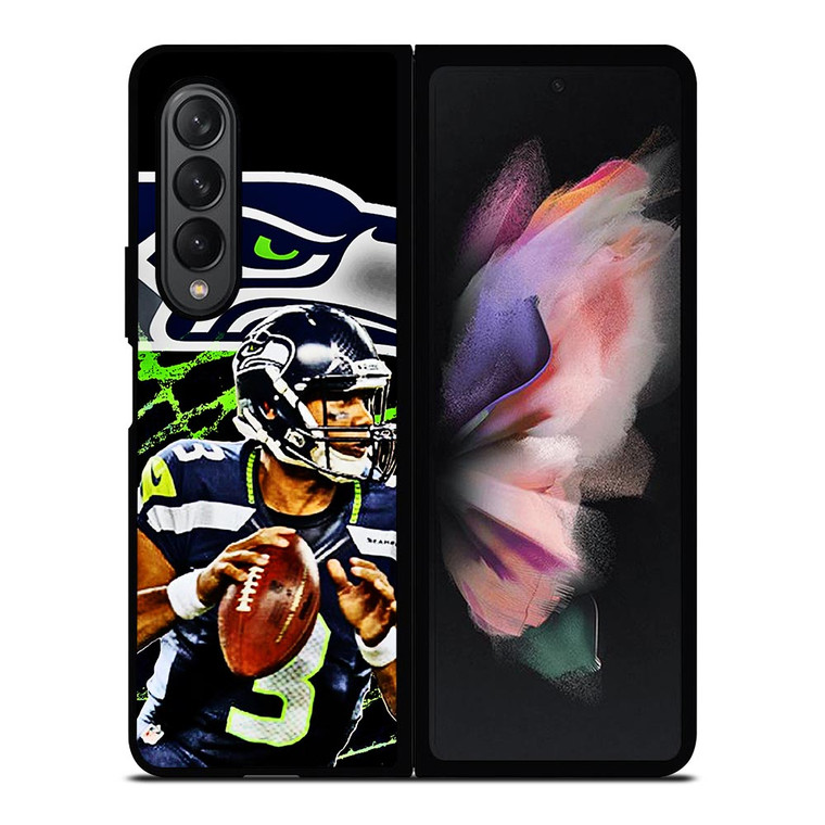 RUSSELL WILSON SEATTLE SEAHAWKS ART Samsung Galaxy Z Fold 3 Case Cover