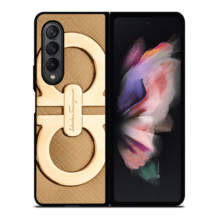 SALVATORE FERRAGAMO GOLD LOGO Samsung Galaxy Z Fold 3 Case Cover SALVATORE FERRAGAMO GOLD LOGO Samsung Galaxy Z Fold 3 Case Cover