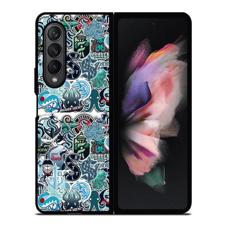 SEATTLE KRAKEN OCTOPUS COLLAGE Samsung Galaxy Z Fold 3 Case Cover SEATTLE KRAKEN OCTOPUS COLLAGE Samsung Galaxy Z Fold 3 Case Cover