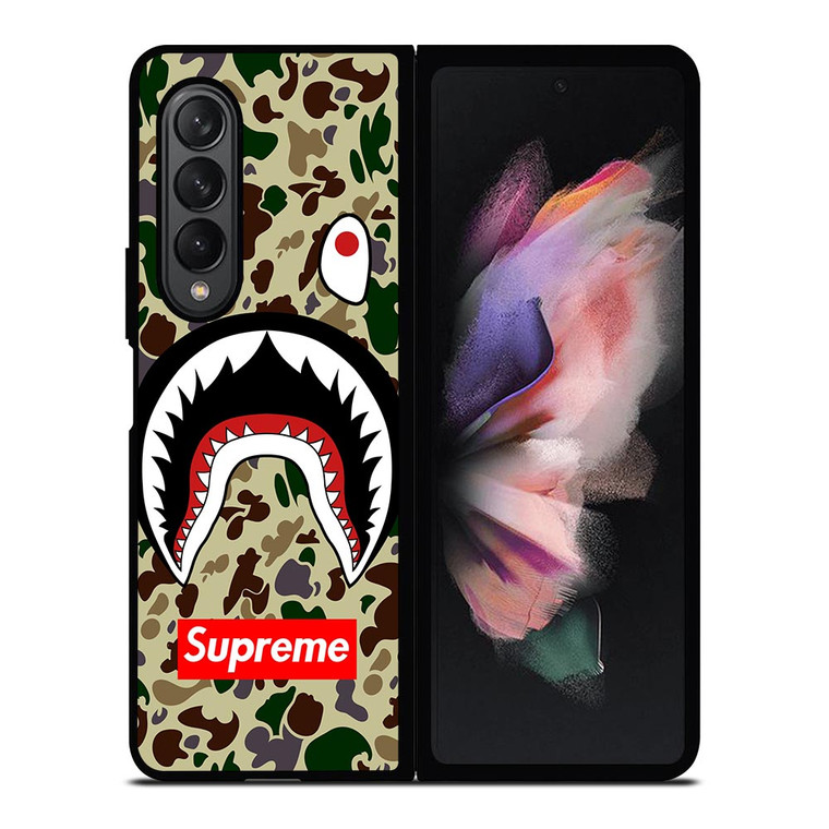 SHARK CAMO BATHING APE SUPREME Samsung Galaxy Z Fold 3 Case Cover SHARK CAMO BATHING APE SUPREME Samsung Galaxy Z Fold 3 Case Cover