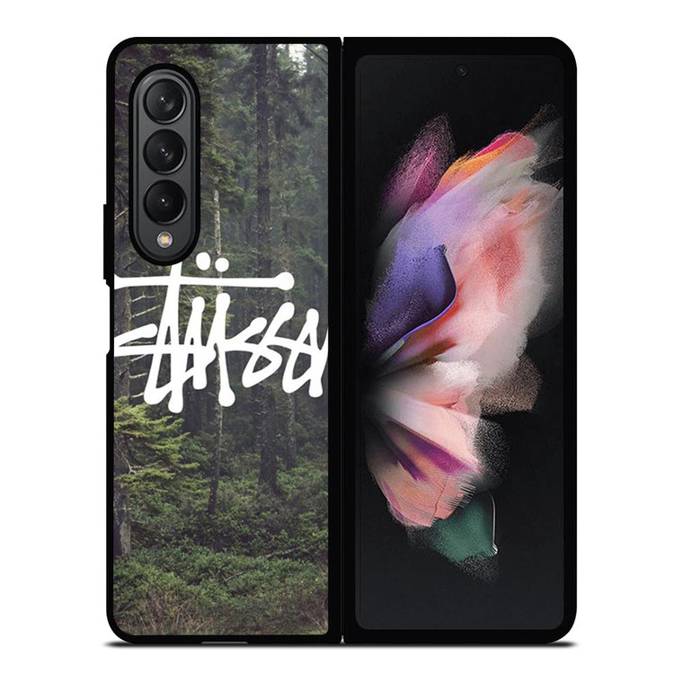 STUSSY SPOOKY FOREST LOGO Samsung Galaxy Z Fold 3 Case Cover