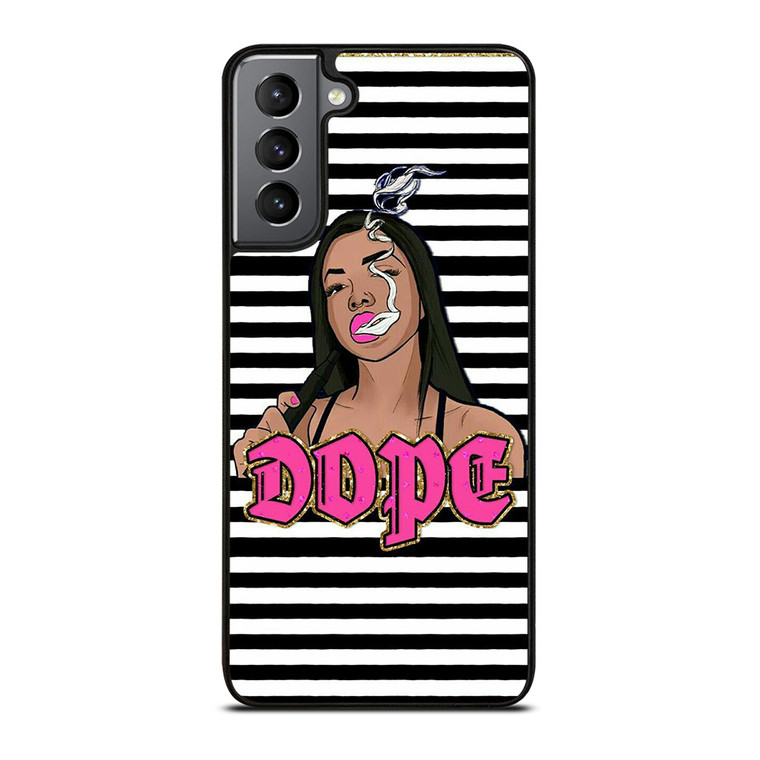 DOPE CIGAR GIRL STRIPE Samsung Galaxy S21 Plus Case