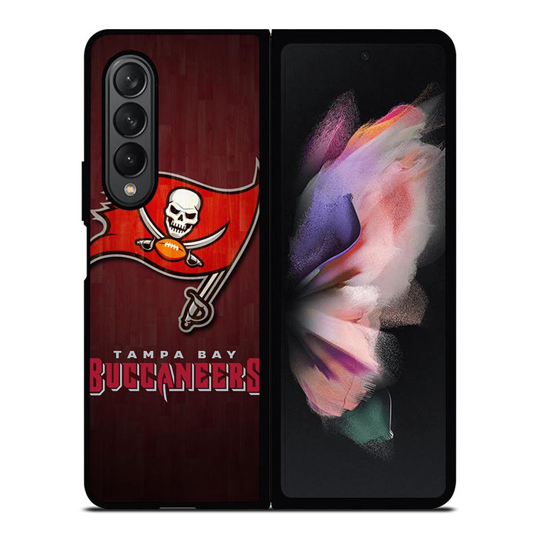 TAMPA BAY BUCCANEERS WOODEN LOGO Samsung Galaxy Z Fold 3 Case Cover