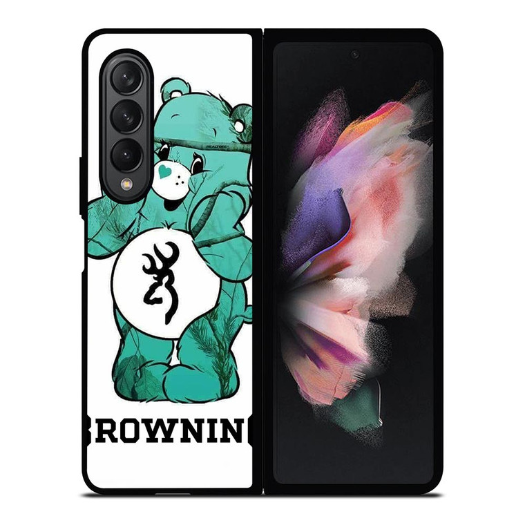 TENDERHEART BEAR CAMO BROWNING Samsung Galaxy Z Fold 3 Case Cover