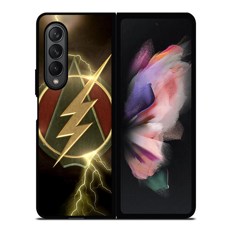 THE FLASH GREEN ARROW LOGO Samsung Galaxy Z Fold 3 Case Cover