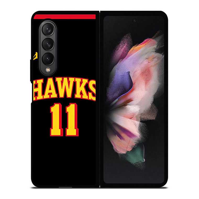 TRAE YOUNG ATLANTA HAWKS BLACK Samsung Galaxy Z Fold 3 Case Cover