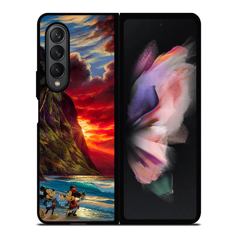 TROPICAL BEAUTIFUL MICKEY MINNIE Samsung Galaxy Z Fold 3 Case Cover