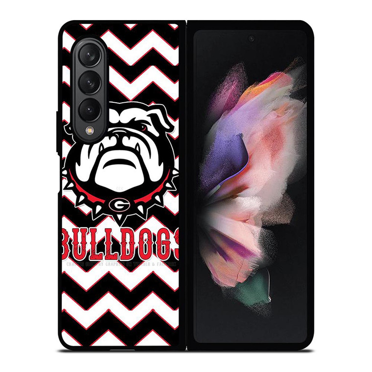 UGA GEORGIA BULLDOGS STRIPE LOGO Samsung Galaxy Z Fold 3 Case Cover