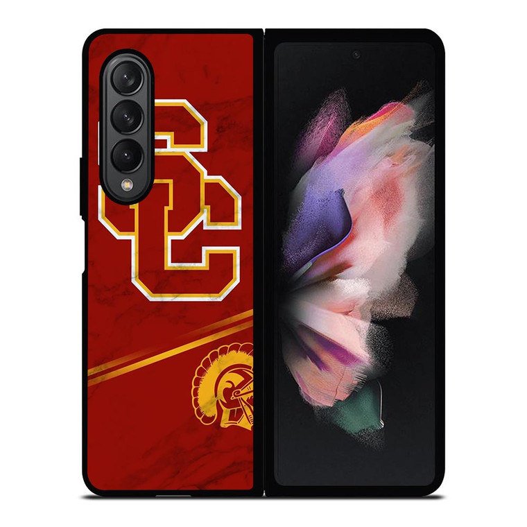 USC TROJANS RUSTY MARBLE Samsung Galaxy Z Fold 3 Case Cover