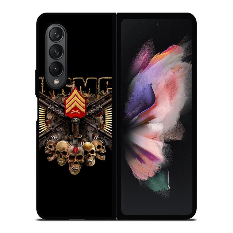 USMC MARINE CORPS SKULL LOGO Samsung Galaxy Z Fold 3 Case Cover