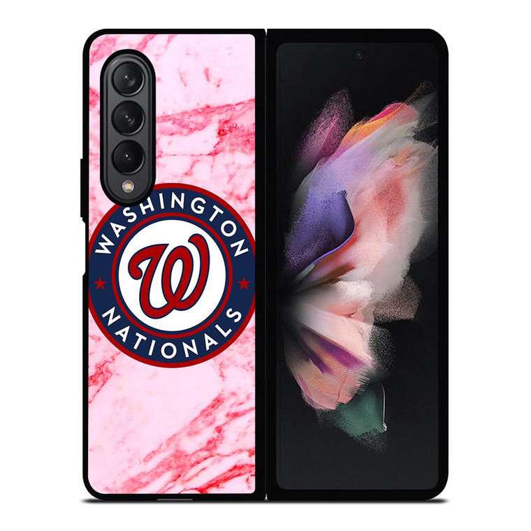 WASHINGTON NATIONALS PINK MARBLE Samsung Galaxy Z Fold 3 Case Cover