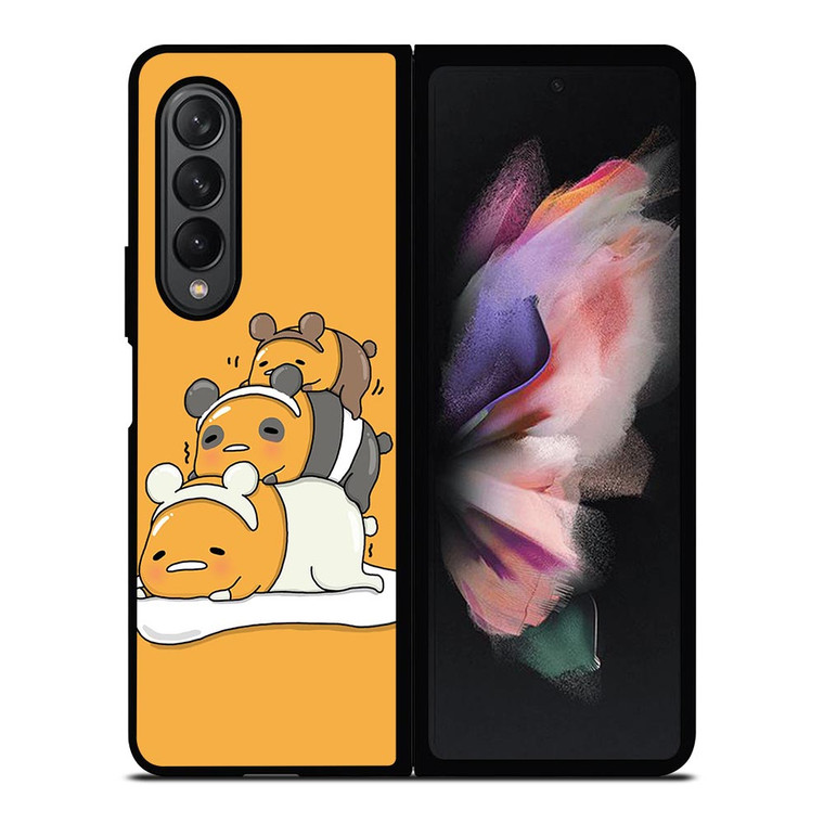 WE BARE BEARS X GUDETAMA Samsung Galaxy Z Fold 3 Case Cover WE BARE BEARS X GUDETAMA Samsung Galaxy Z Fold 3 Case Cover